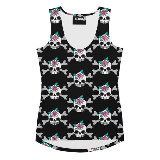 SKULLROSE black - Tank Top - SHALMIAK