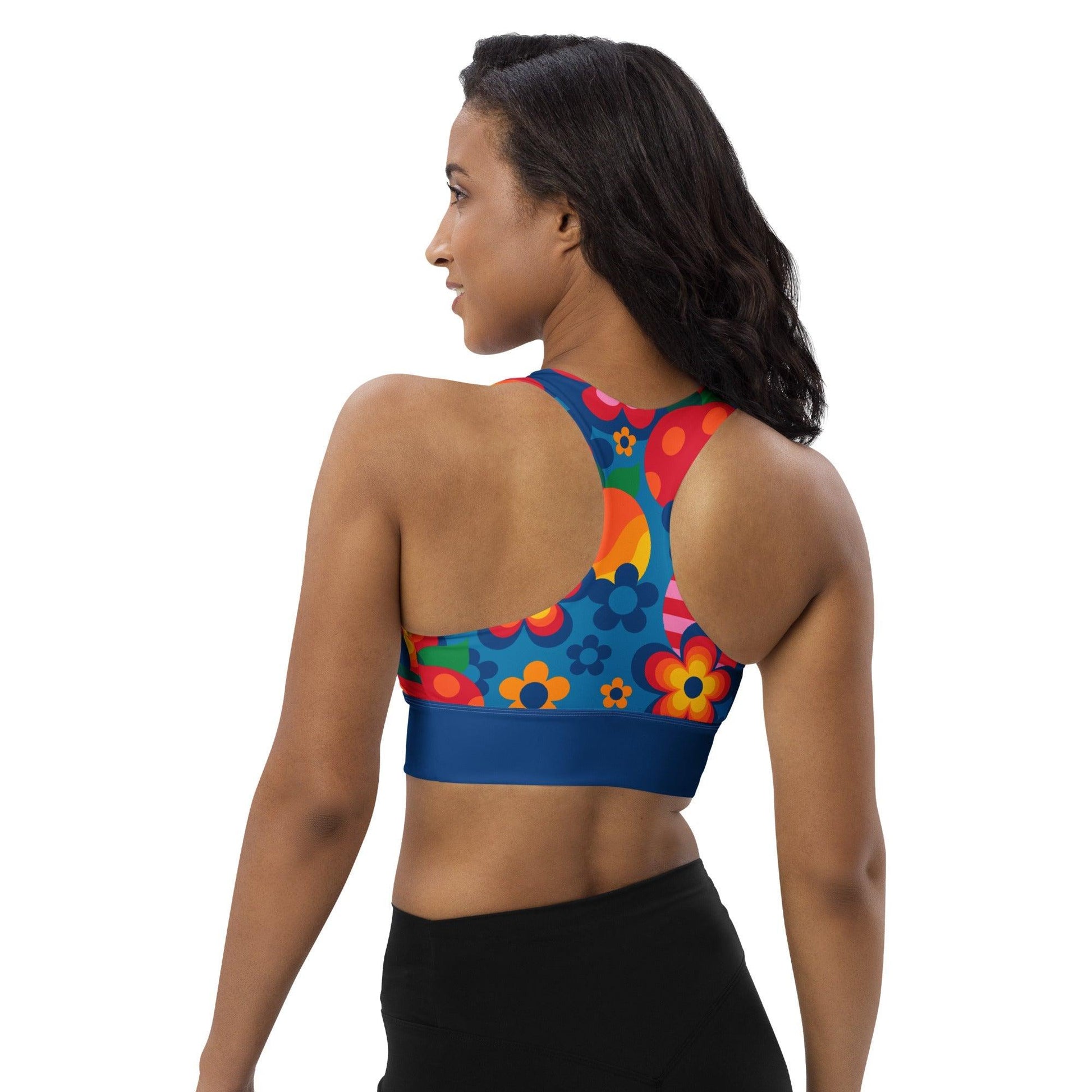 Sports Bra - APPLEMANIA blue - SHALMIAK