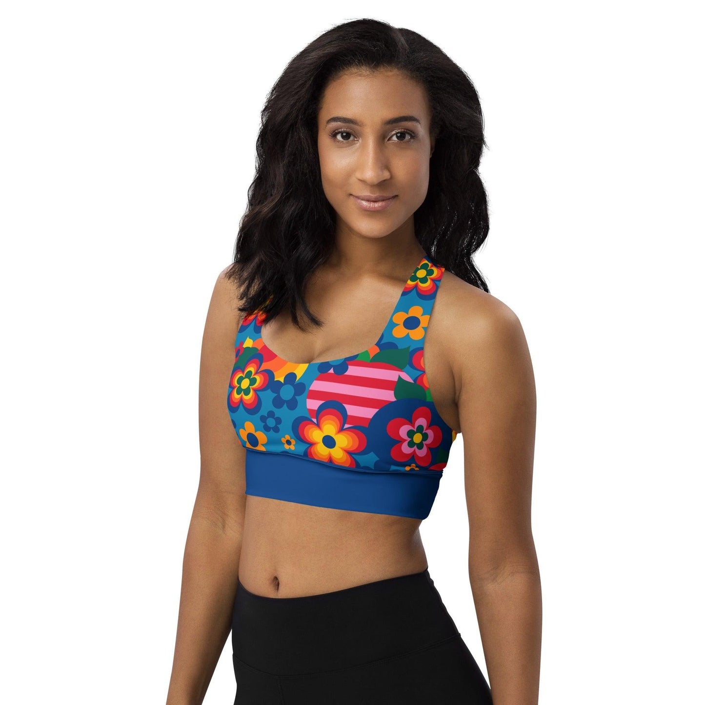 Sports Bra - APPLEMANIA blue - SHALMIAK