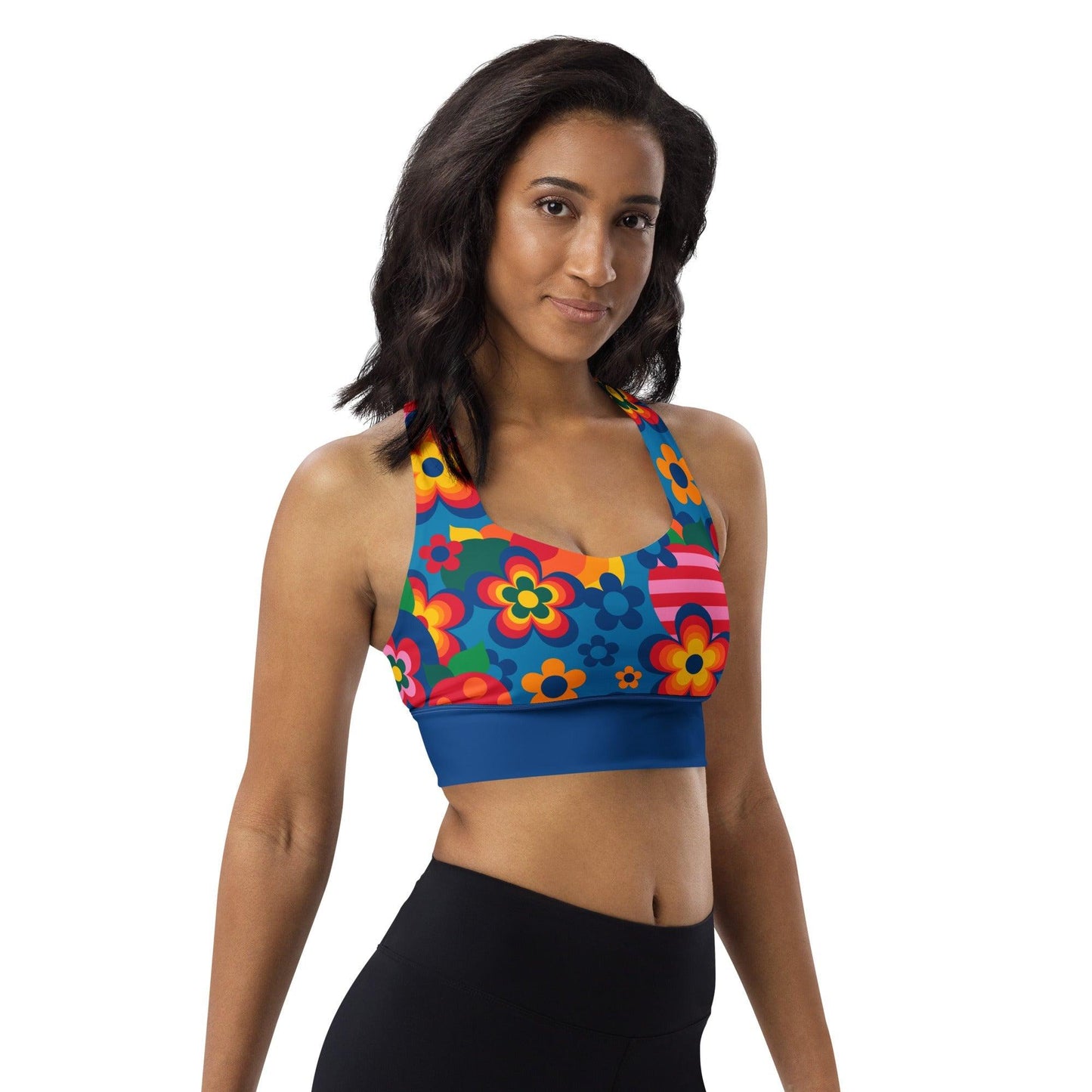 Sports Bra - APPLEMANIA blue - SHALMIAK