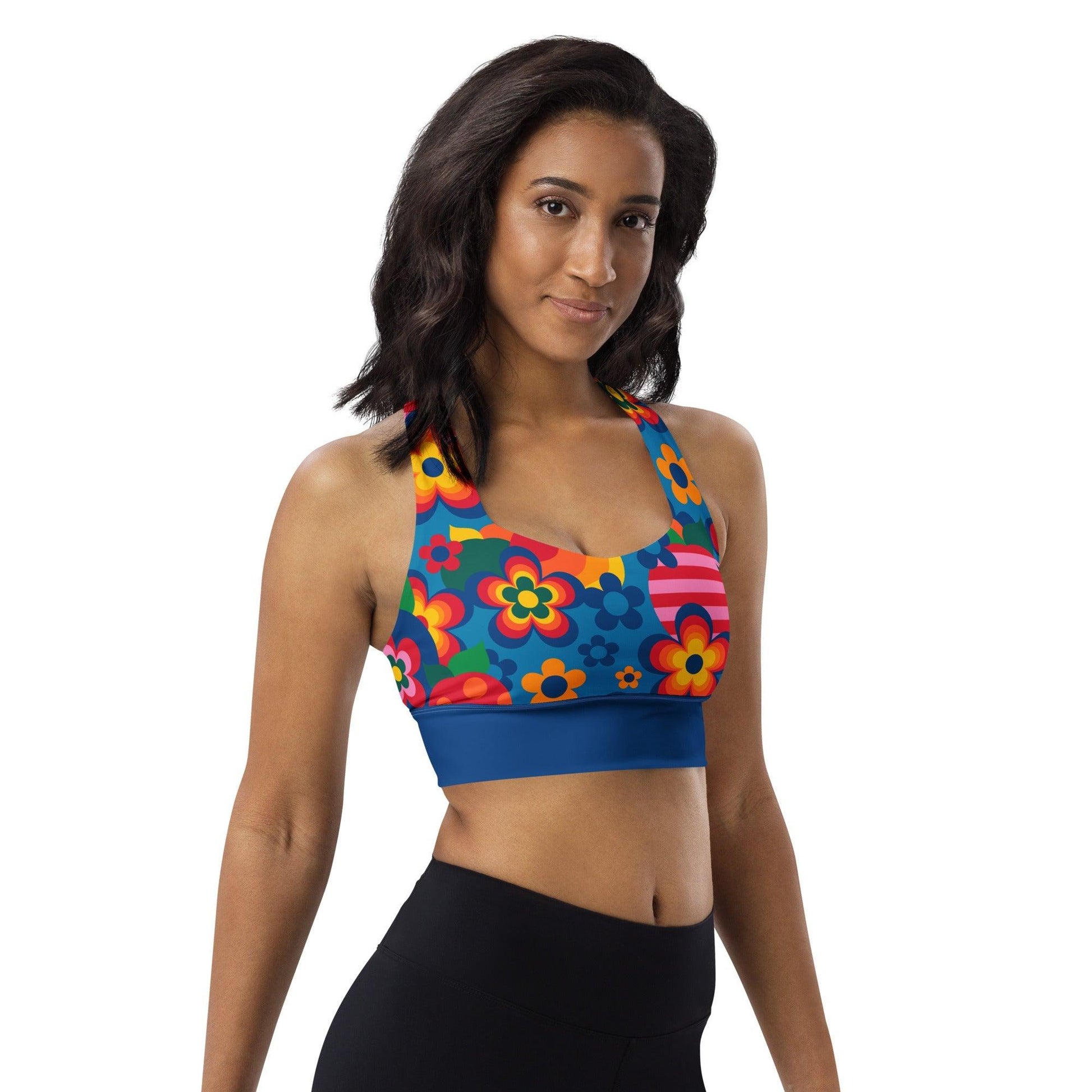 Sports Bra - APPLEMANIA blue - SHALMIAK