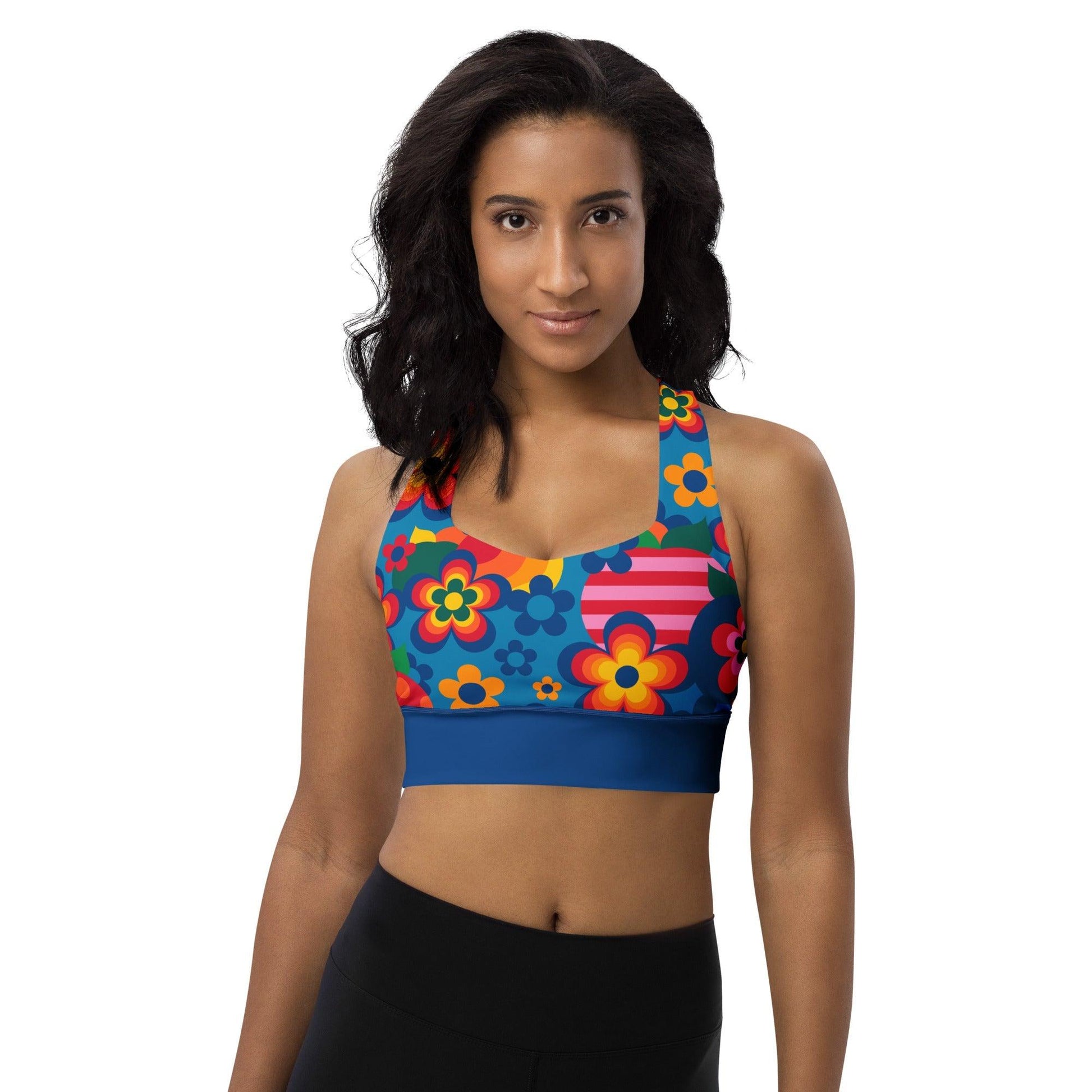 Sports Bra - APPLEMANIA blue - SHALMIAK