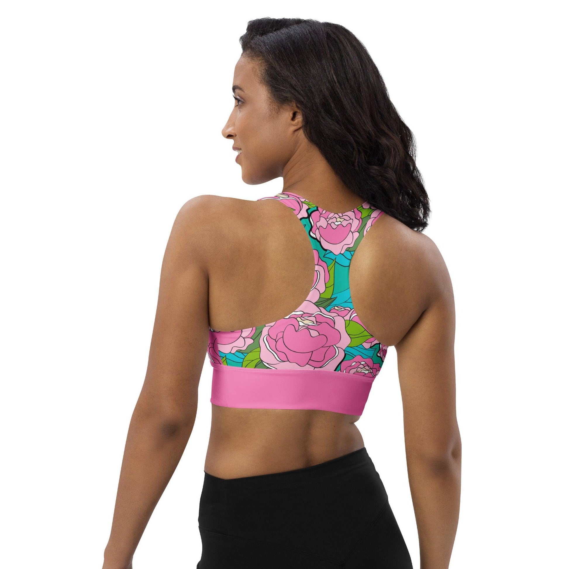 Sports Bra - BE MY ONLY pink turquoise - SHALMIAK