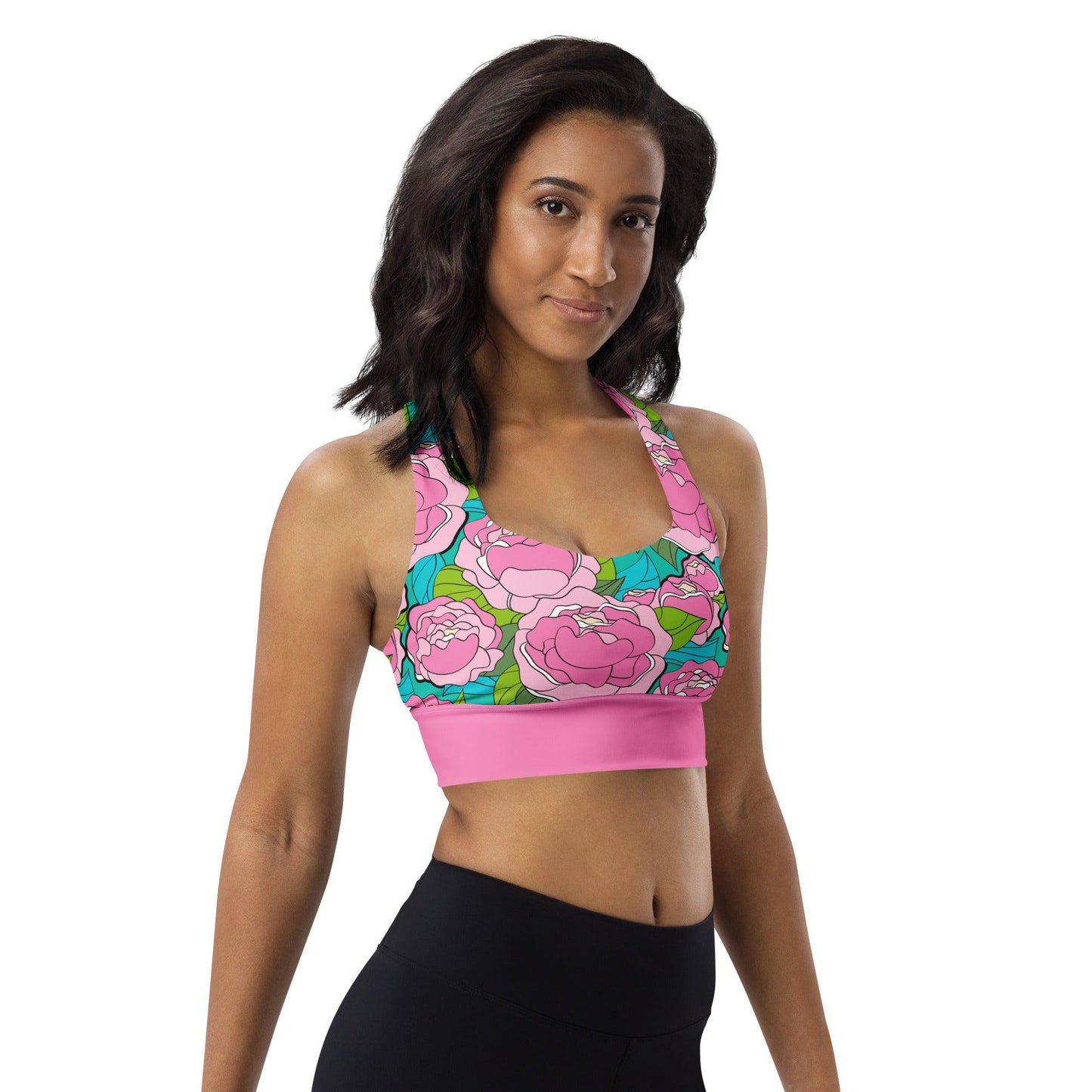 Sports Bra - BE MY ONLY pink turquoise - SHALMIAK