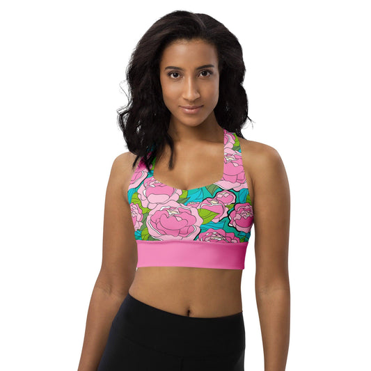 Sports Bra - BE MY ONLY pink turquoise - SHALMIAK