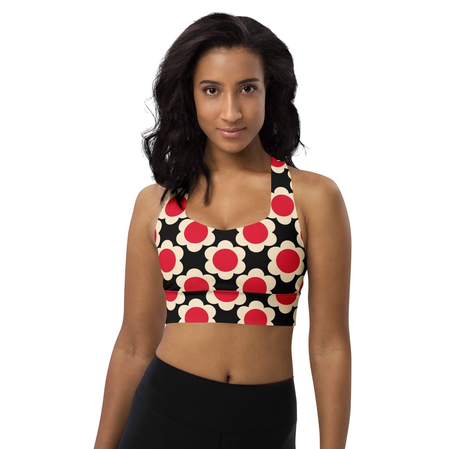 Sports Bra - ELLIE red black - SHALMIAK