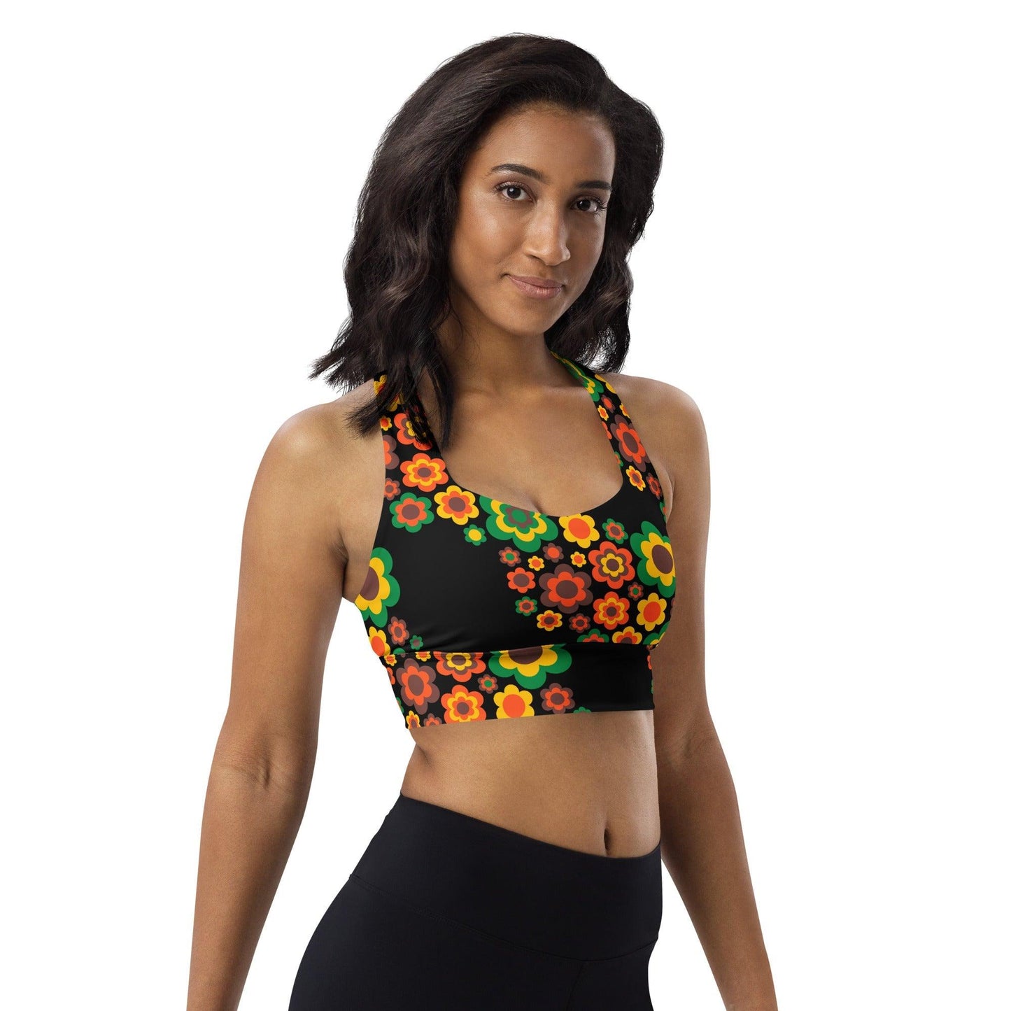 Sports Bra - FLORA FOREVER retro - SHALMIAK