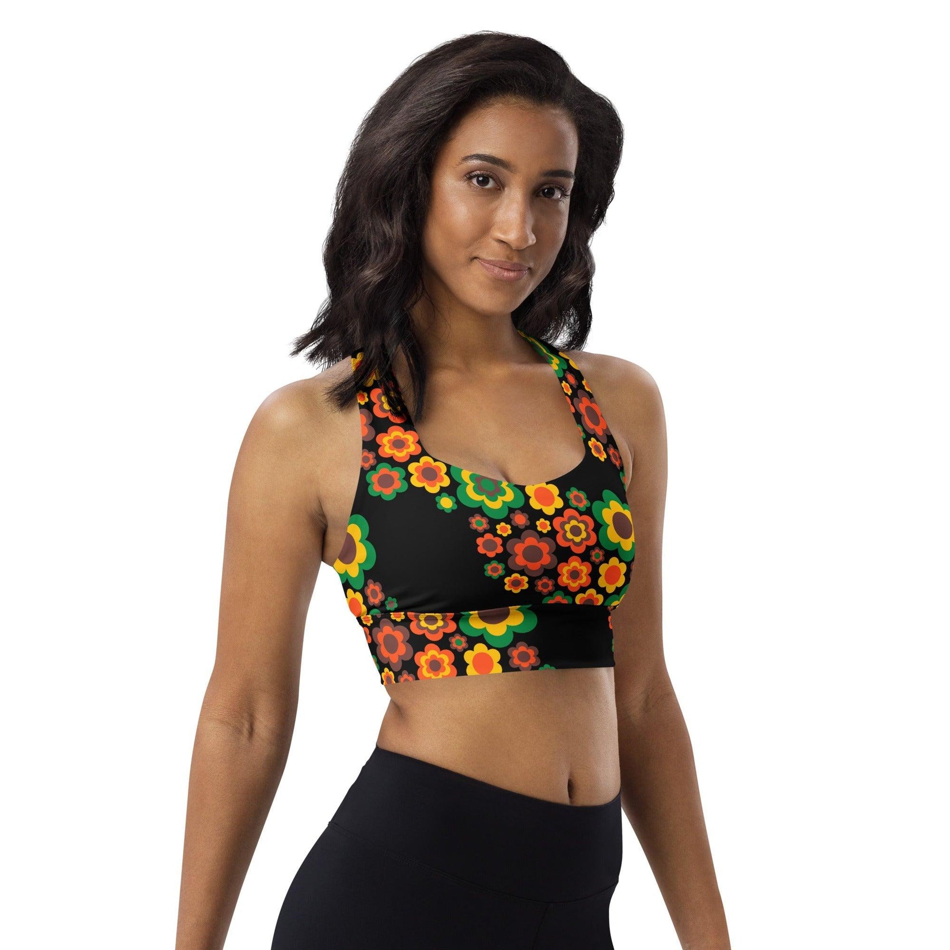 Sports Bra - FLORA FOREVER retro - SHALMIAK
