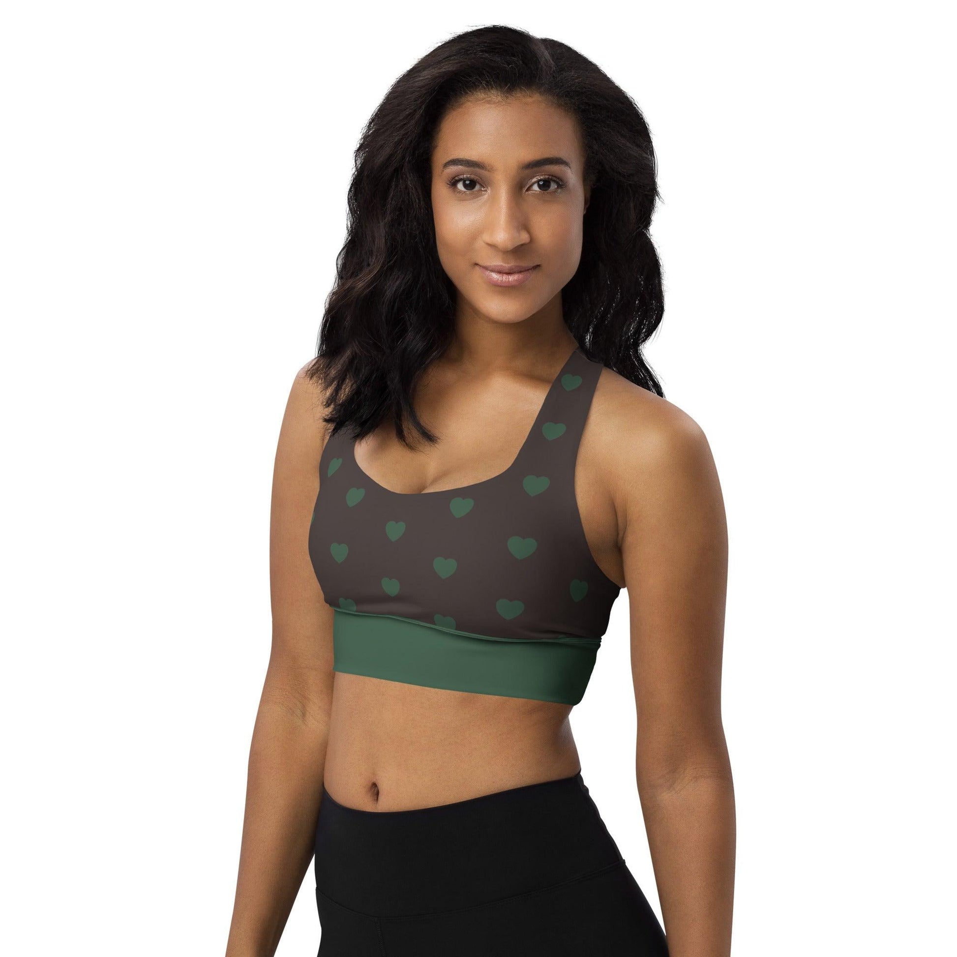 Sports Bra - HEARTS forest - SHALMIAK