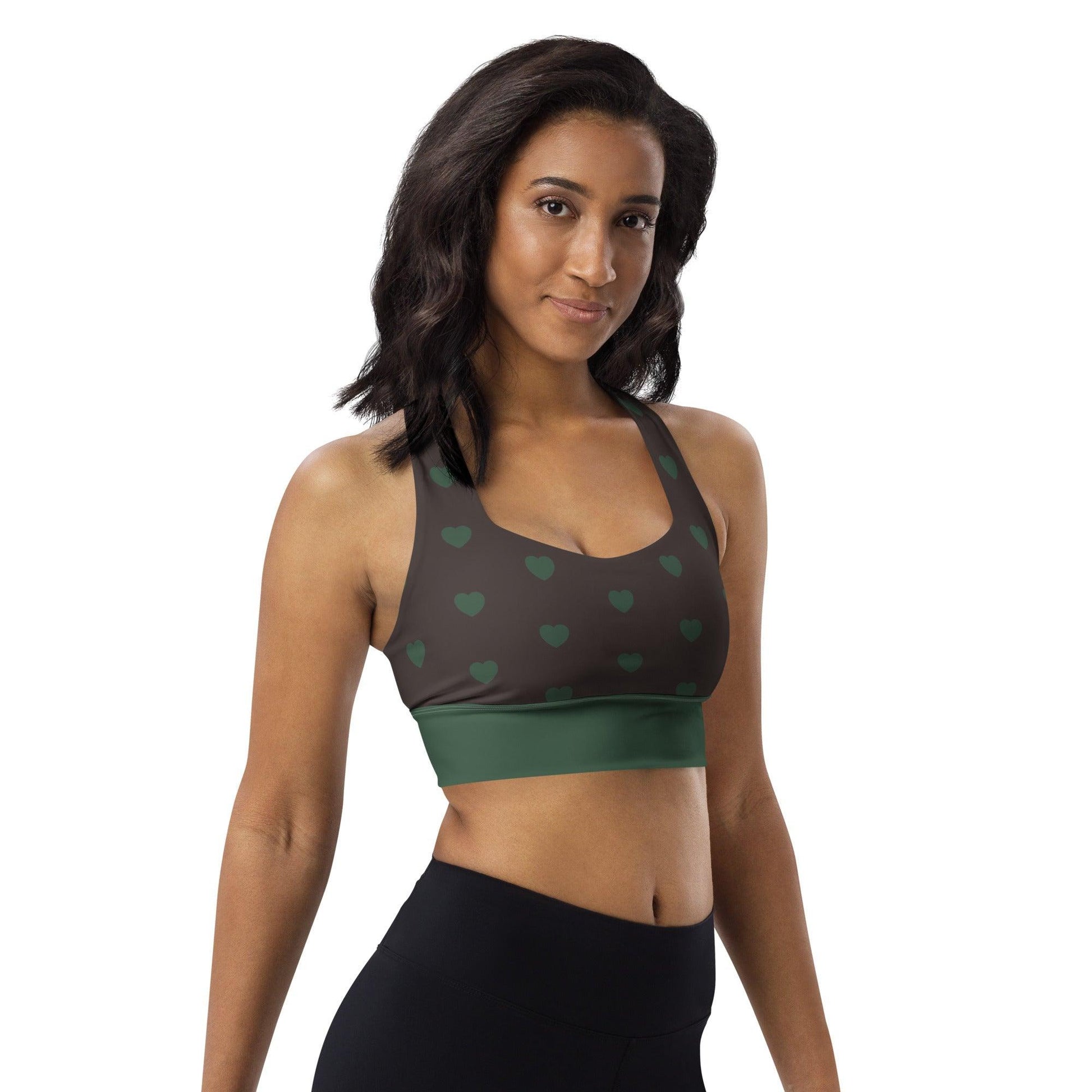 Sports Bra - HEARTS forest - SHALMIAK