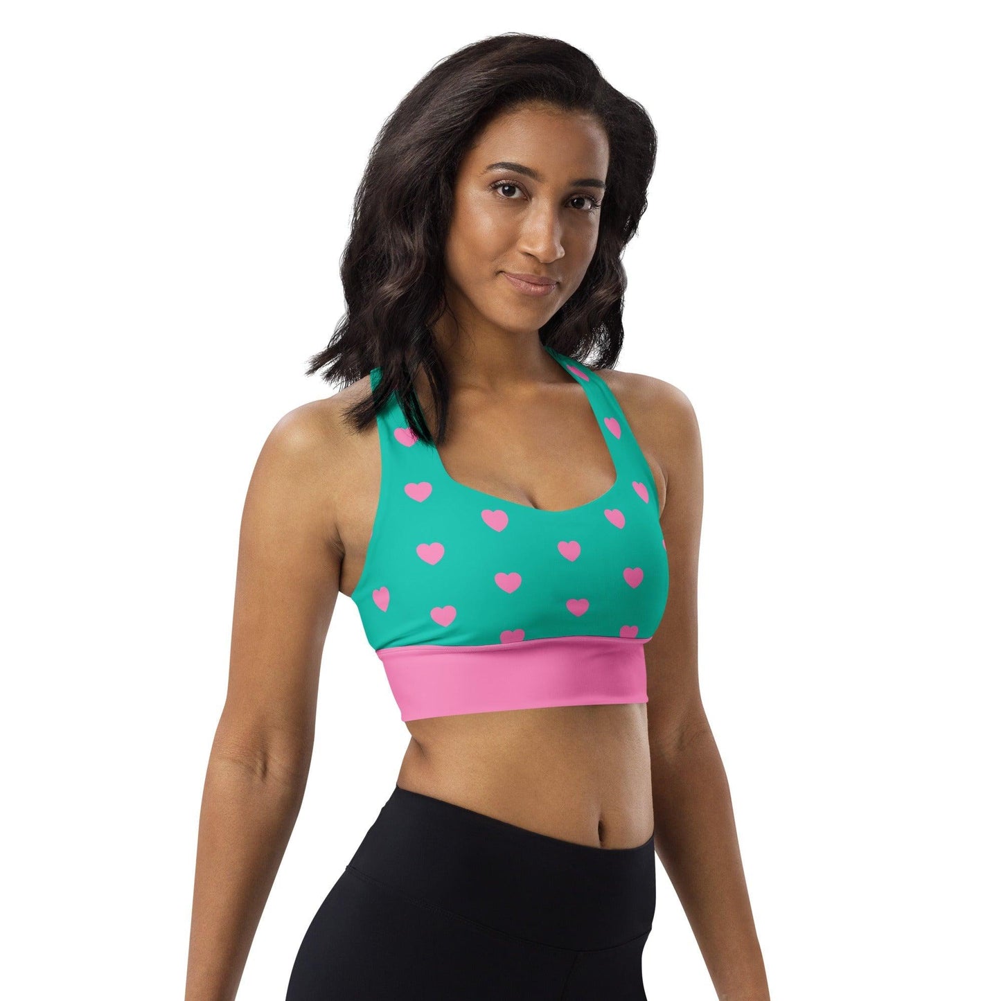 Sports Bra - HEARTS pink mint - SHALMIAK