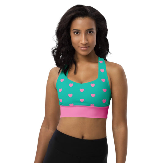 Sports Bra - HEARTS pink mint - SHALMIAK