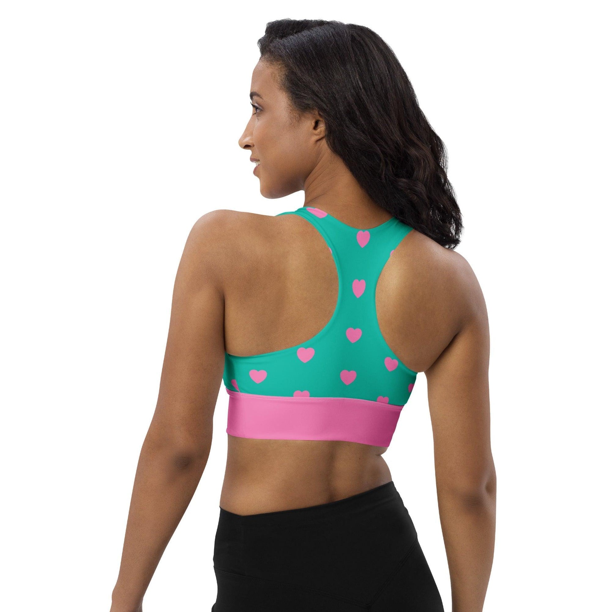 Sports Bra - HEARTS pink mint - SHALMIAK