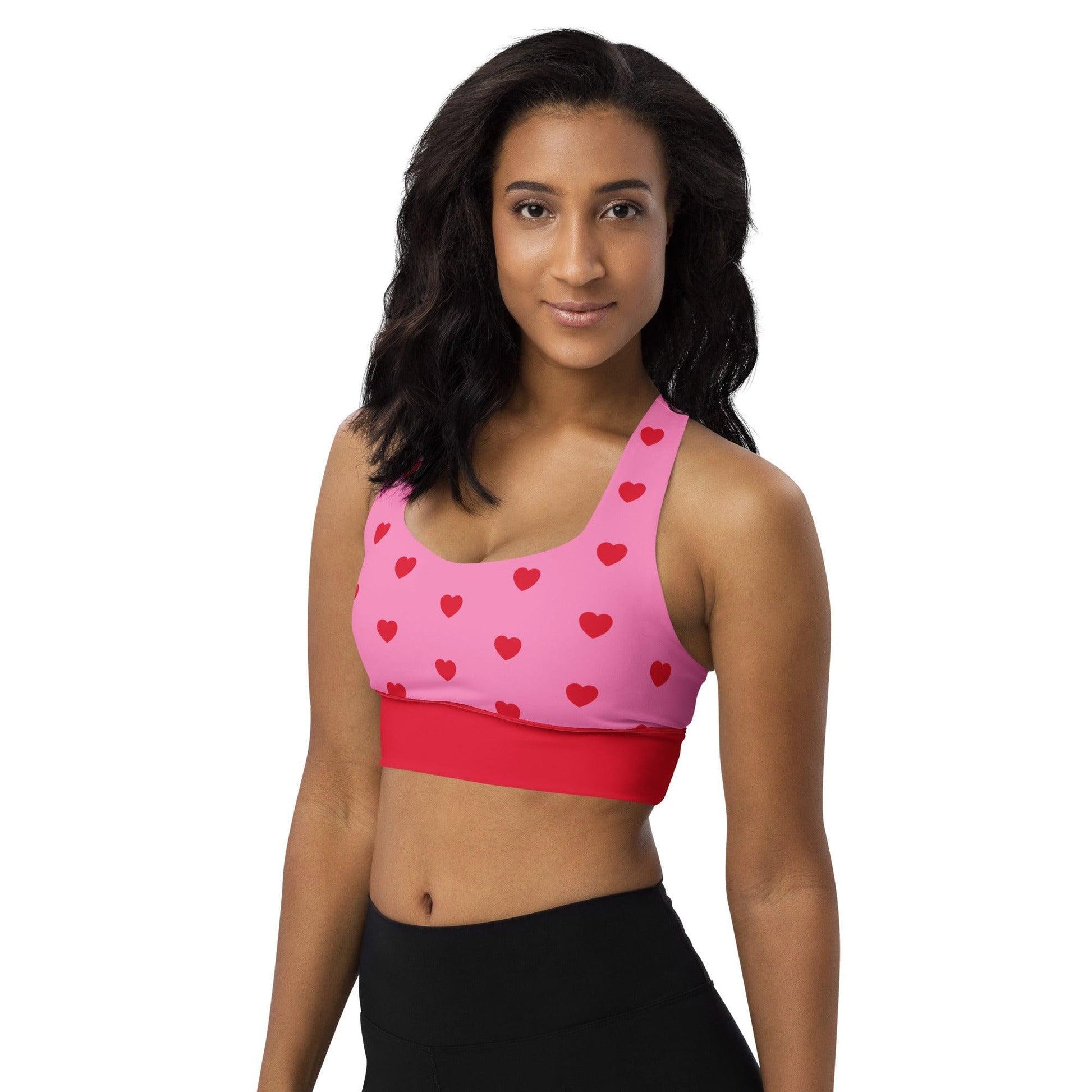 Sports Bra - HEARTS red - SHALMIAK