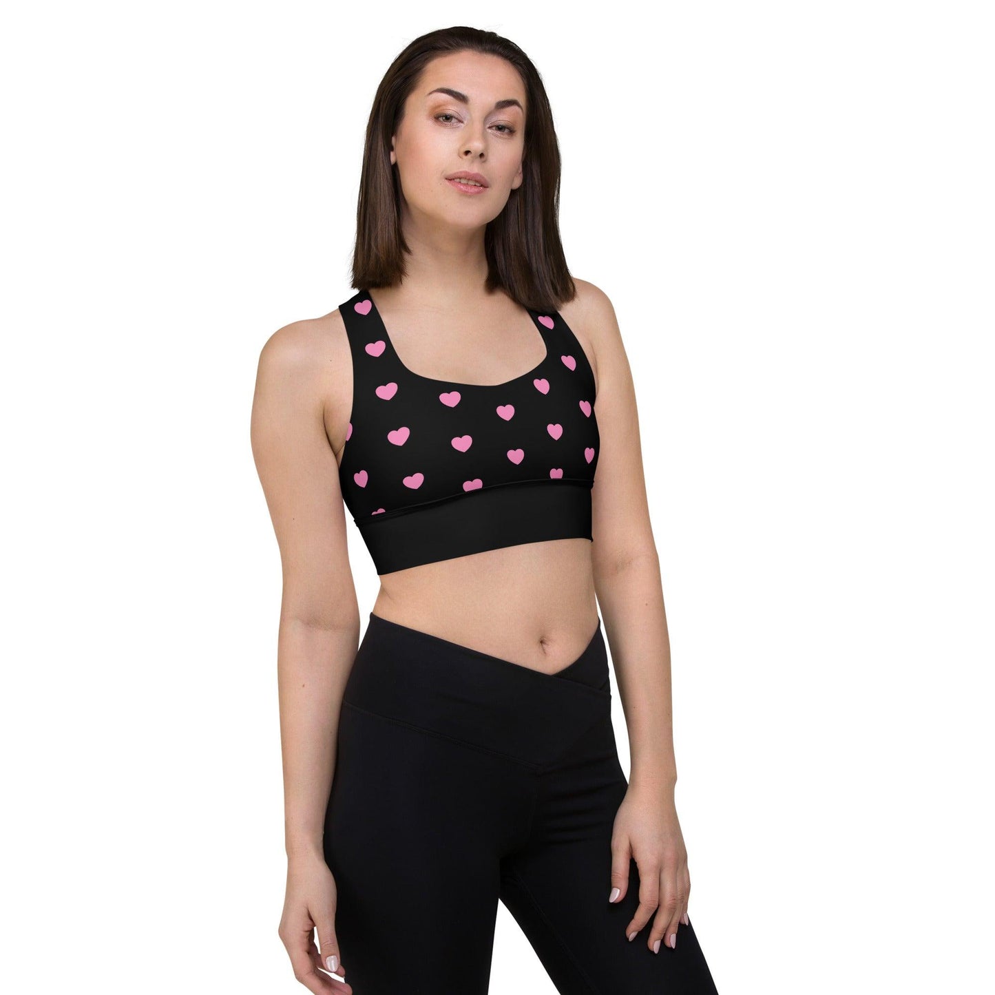Sports Bra - HERTTAHOUND HEARTS pink - SHALMIAK