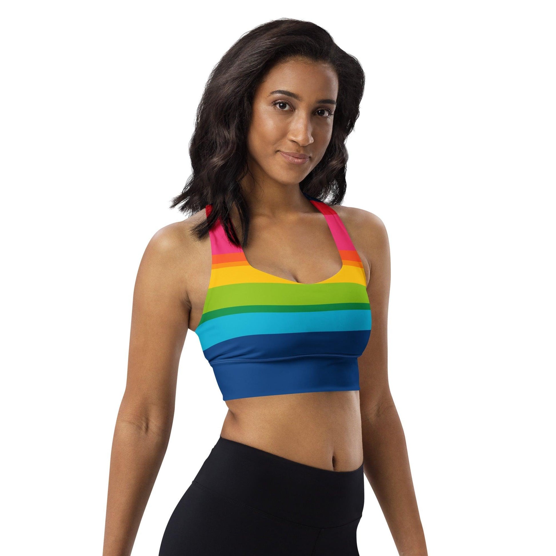 Sports Bra - RAINBOW STRIPE - SHALMIAK