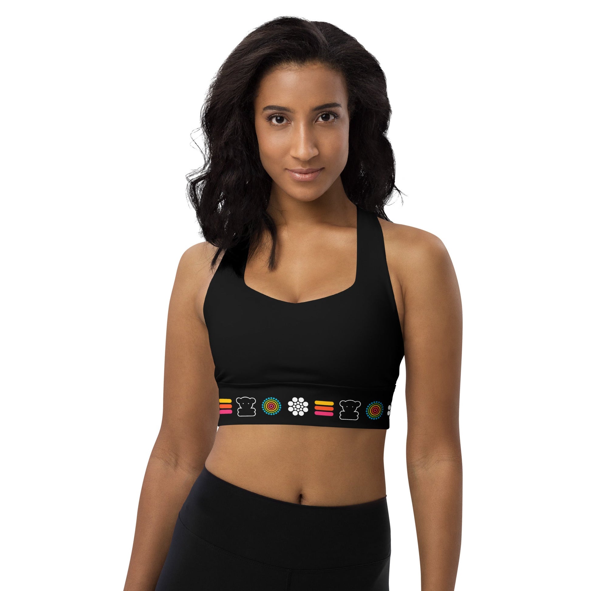 SWEET CANDY stripe - Sports Bra - Colorful Candy Print