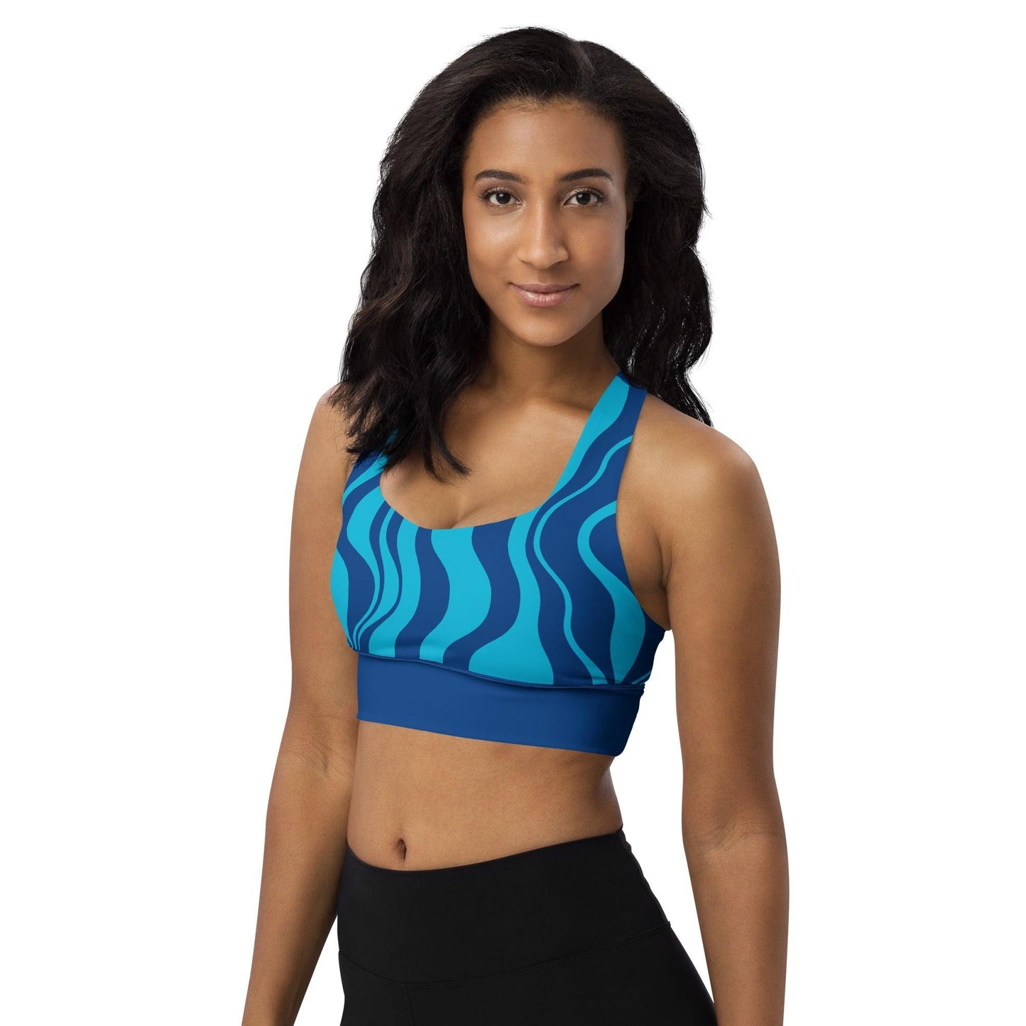 Sports Bra - WAVY blues - SHALMIAK