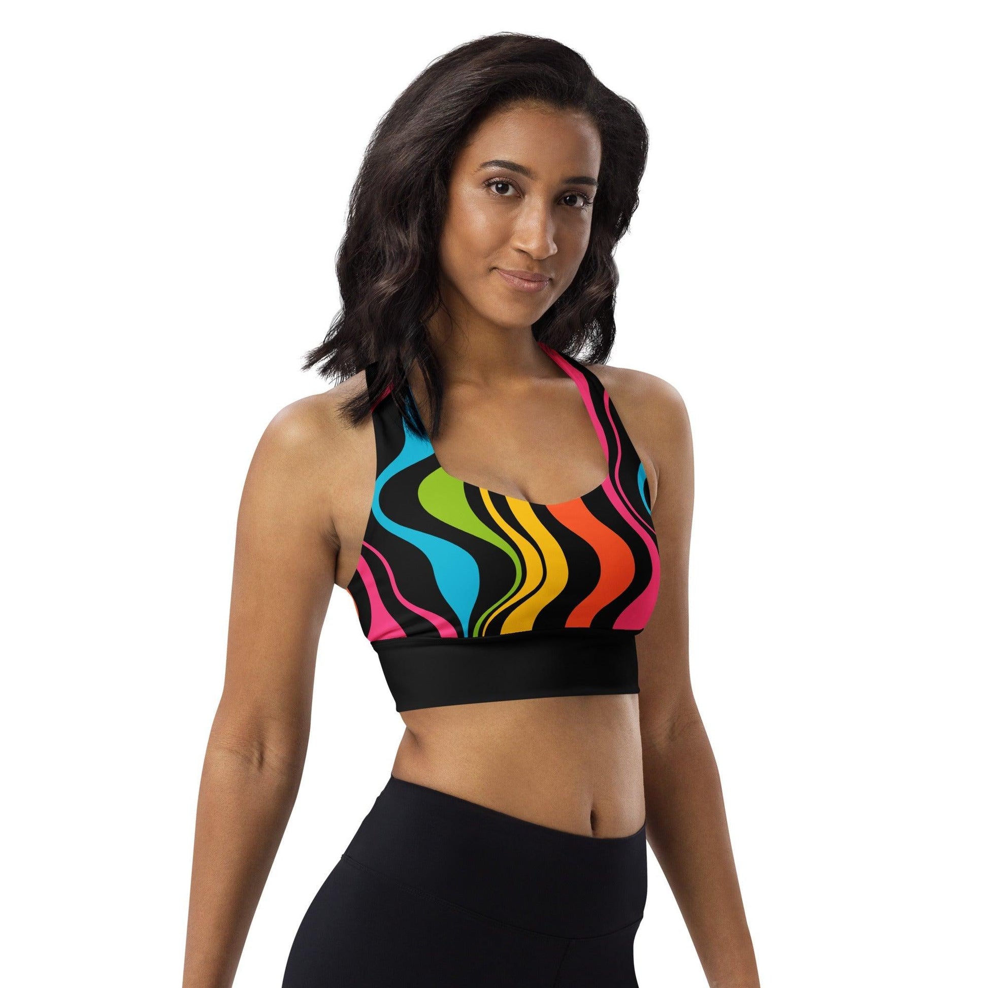 Sports Bra - WAVY rainbow - SHALMIAK