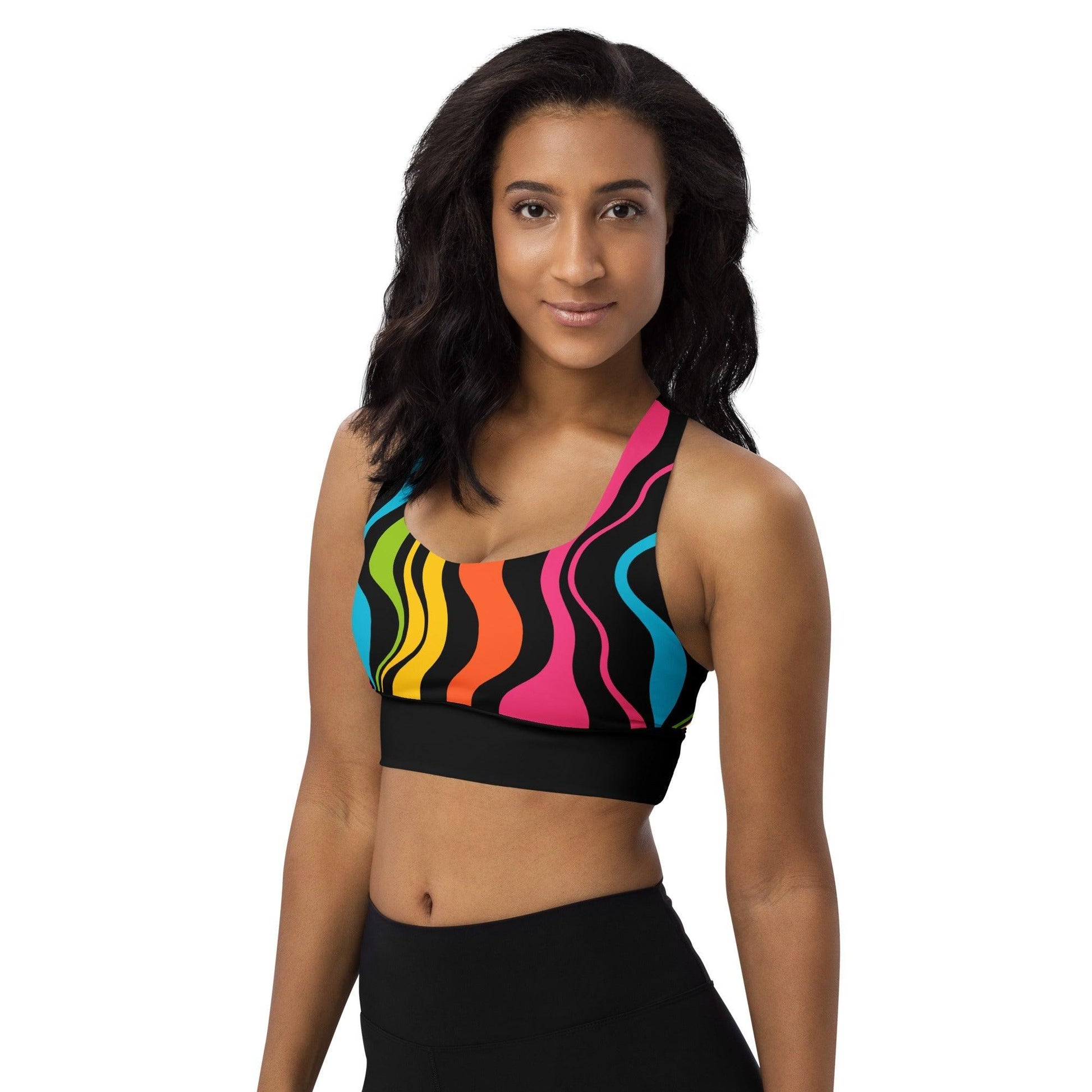 Sports Bra - WAVY rainbow - SHALMIAK