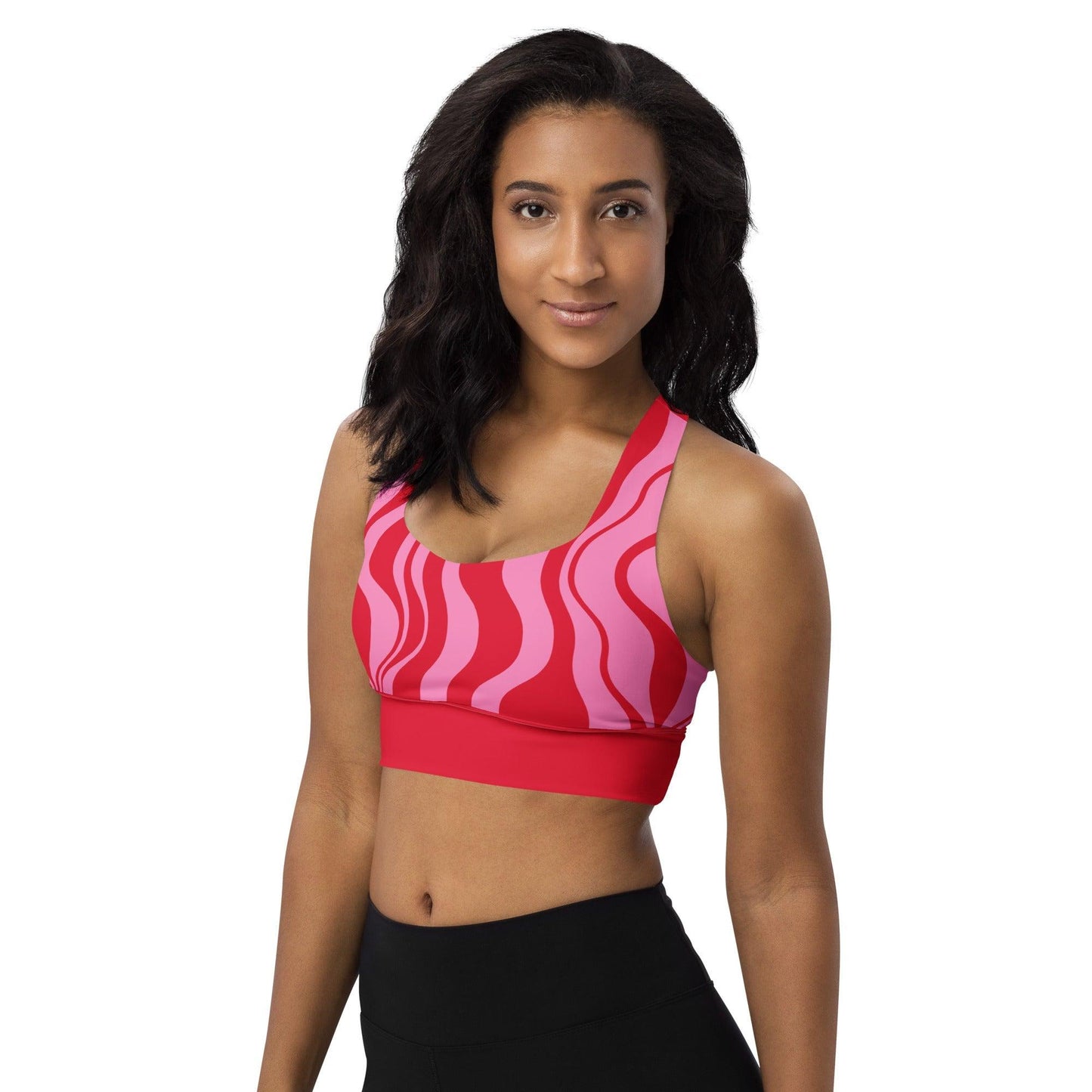 Sports Bra - WAVY red pink - SHALMIAK