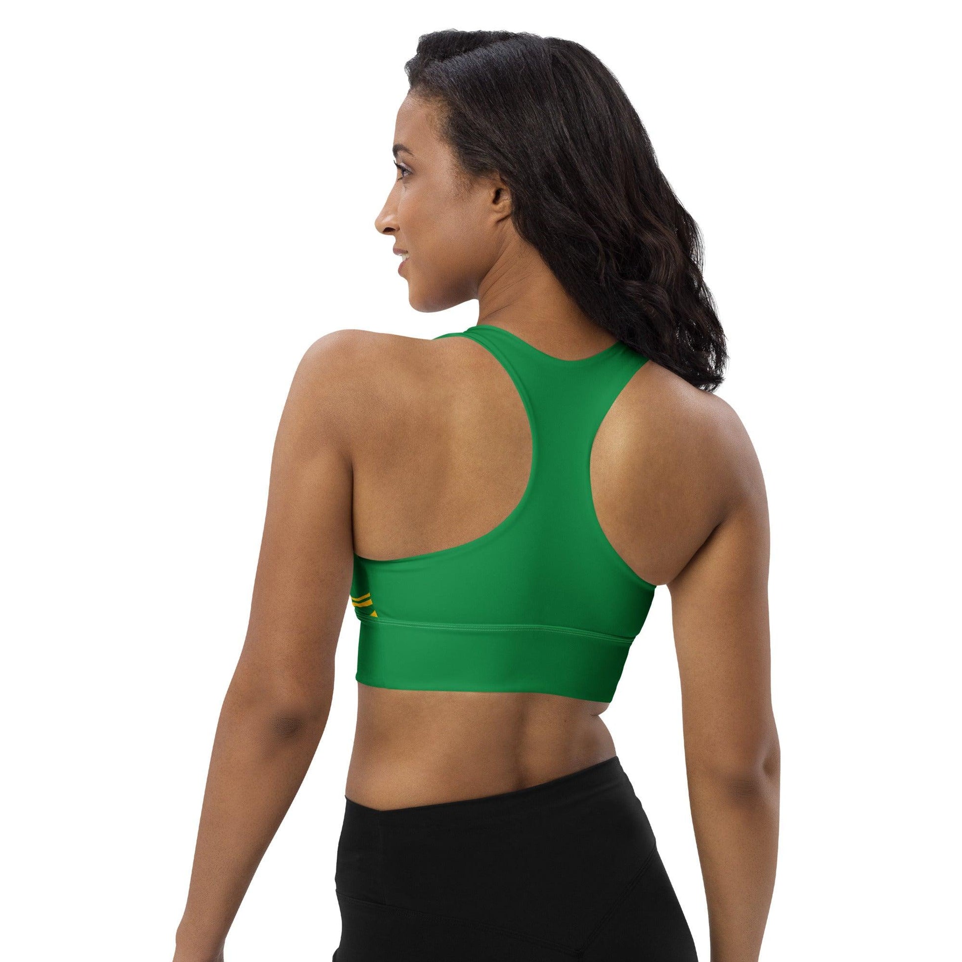 Sports Bra - WAVY yellow green - SHALMIAK