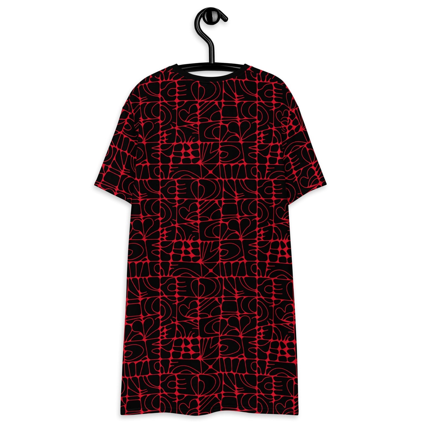 STONE SPIRIT black red - T-Shirt Dress - SHALMIAK