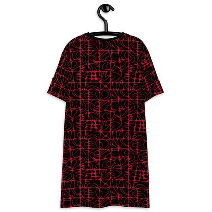 STONE SPIRIT black red - T-Shirt Dress - SHALMIAK