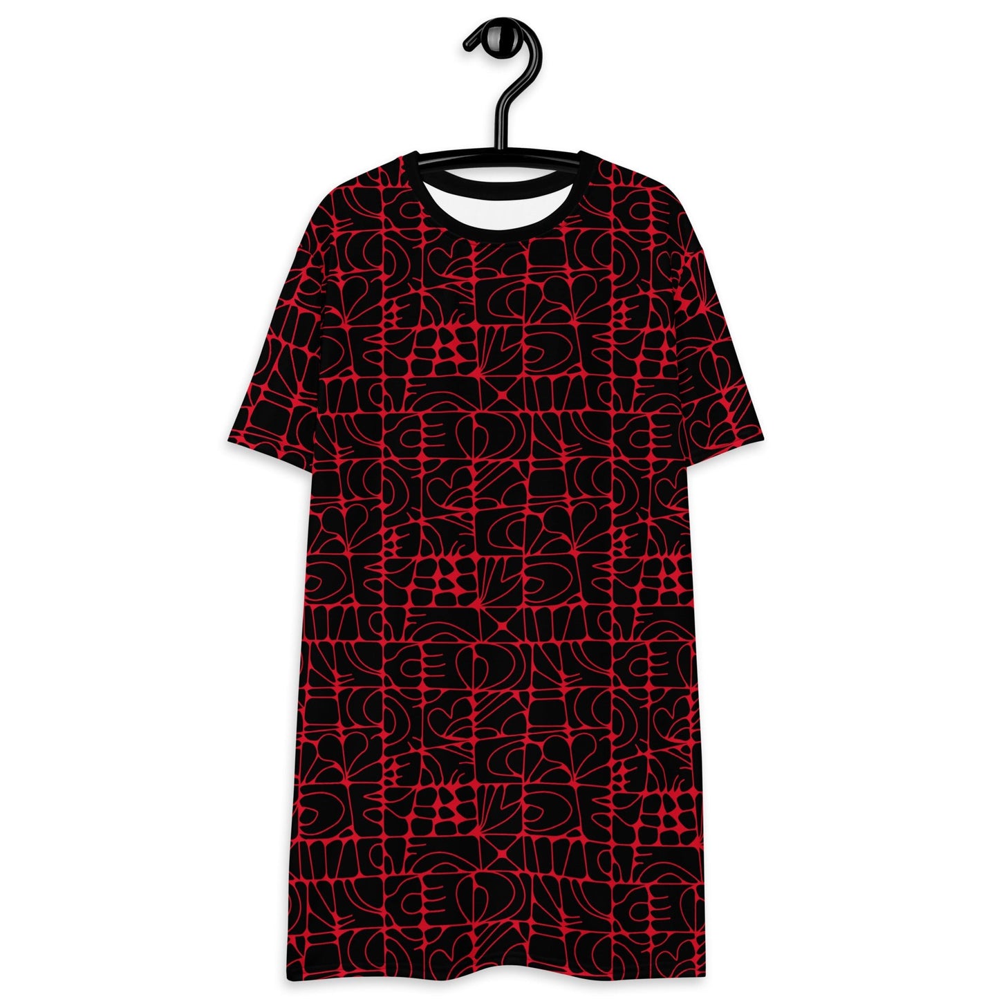 STONE SPIRIT black red - T-Shirt Dress - SHALMIAK
