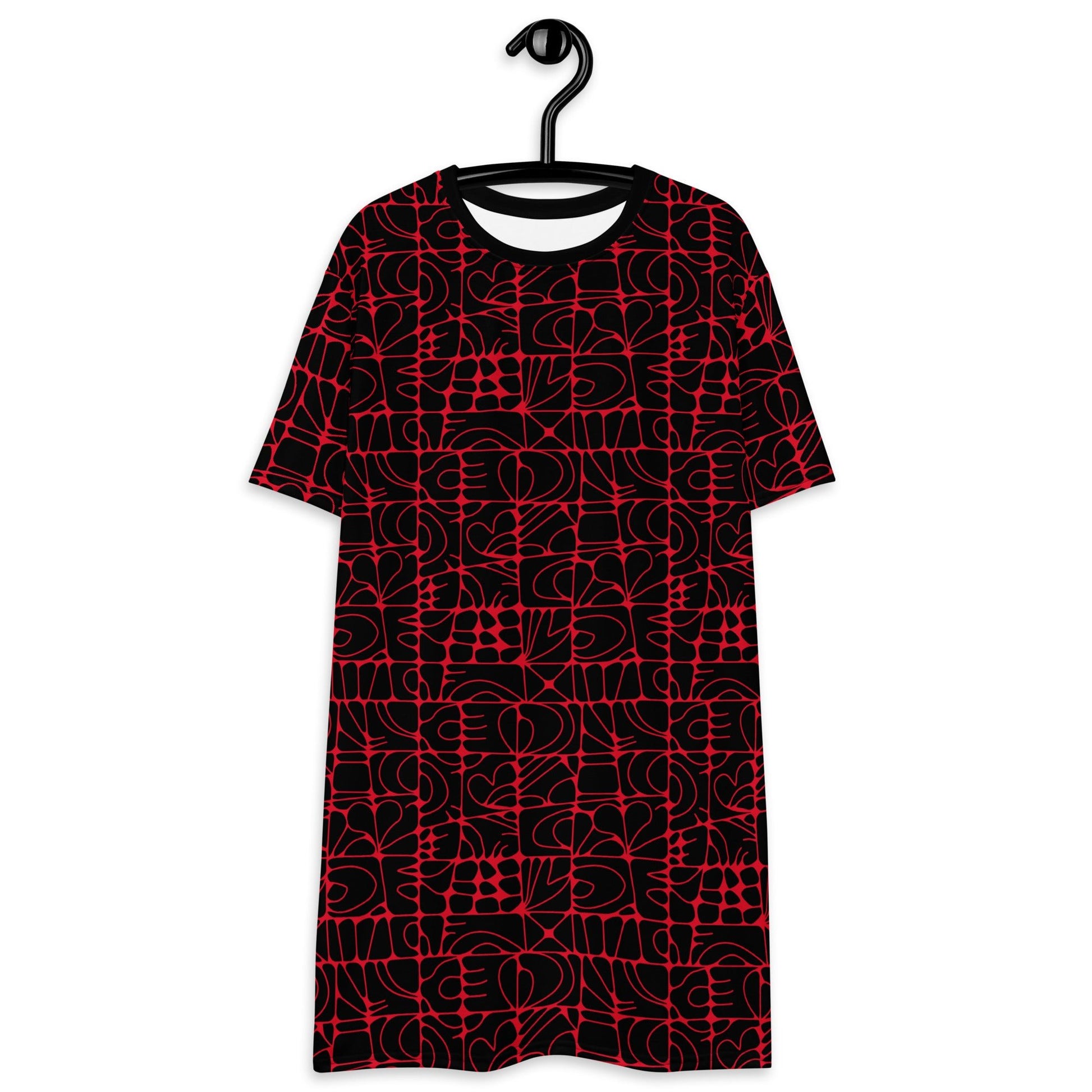 STONE SPIRIT black red - T-Shirt Dress - SHALMIAK