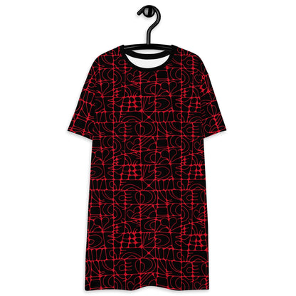 STONE SPIRIT black red - T-Shirt Dress - SHALMIAK