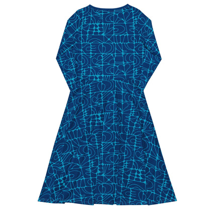STONE SPIRIT blue - Midi Dress With Pockets - SHALMIAK