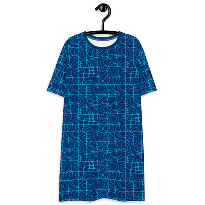 STONE SPIRIT blue - T-Shirt Dress - SHALMIAK