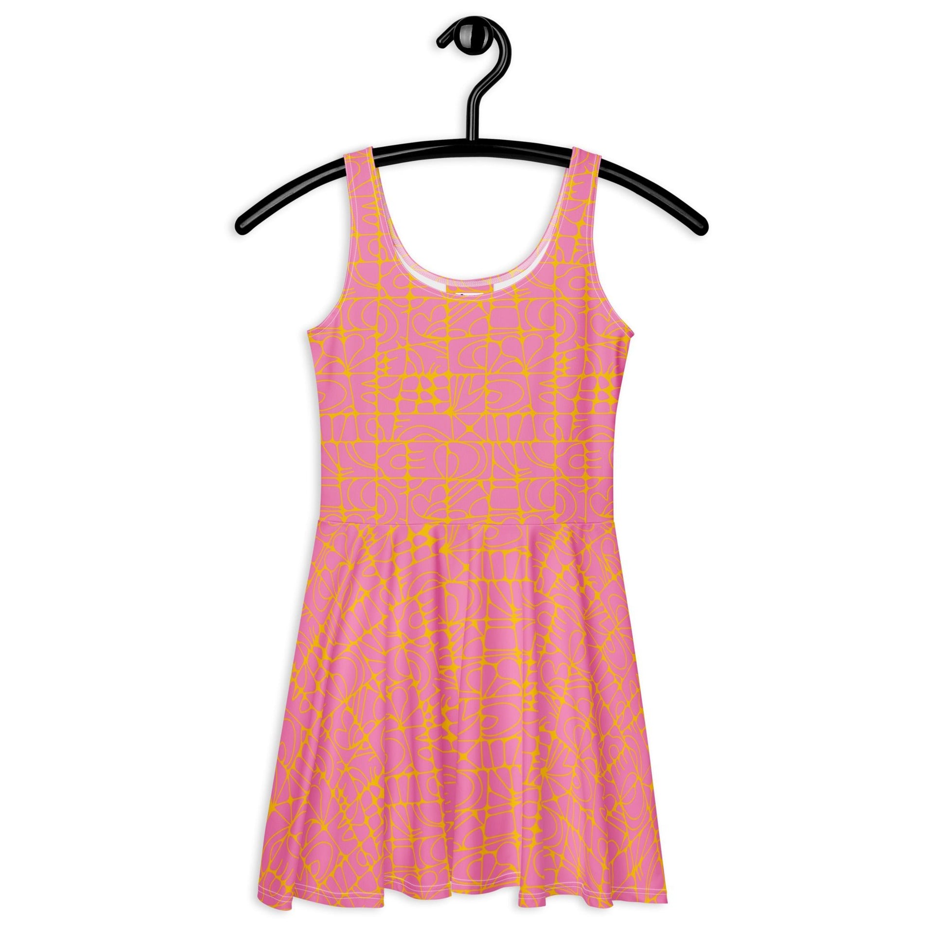 STONE SPIRIT pink yellow - Skater Dress - SHALMIAK