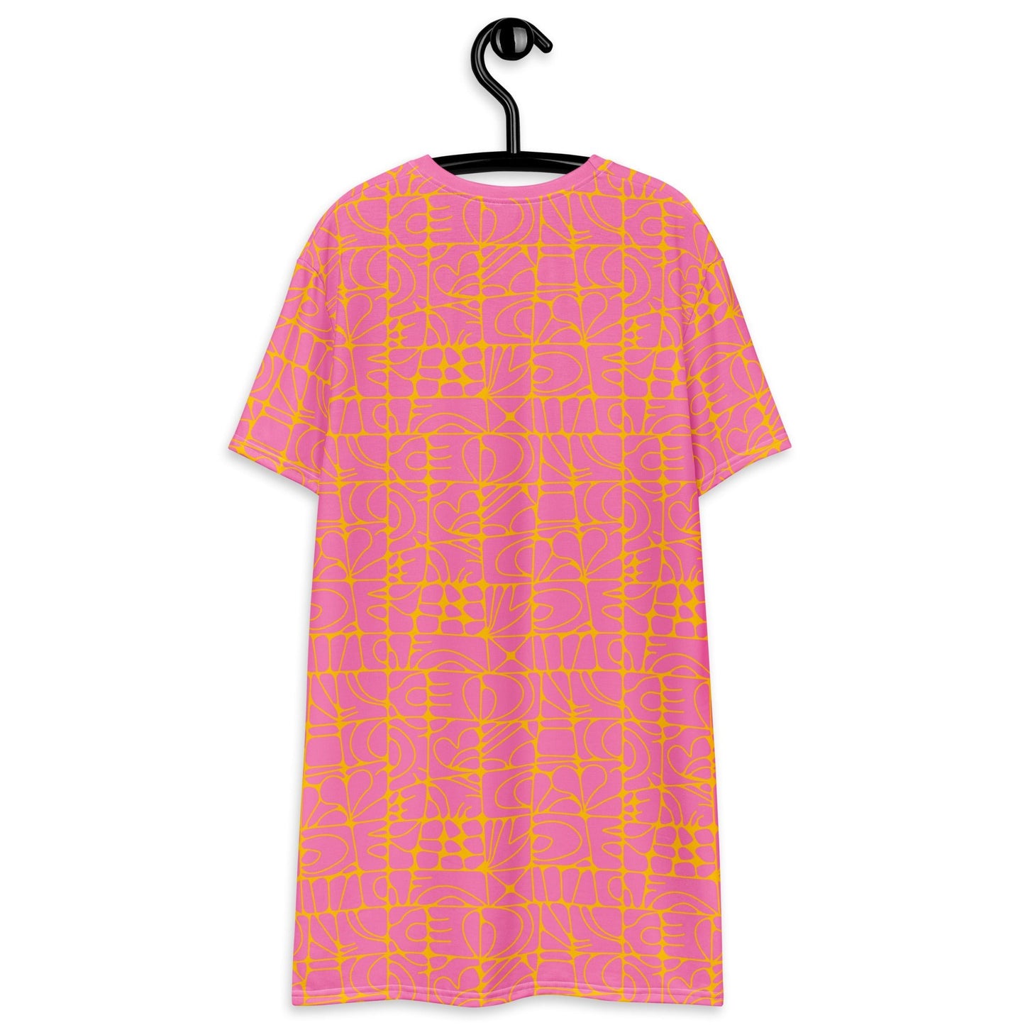 STONE SPIRIT pink yellow - T-Shirt Dress - SHALMIAK