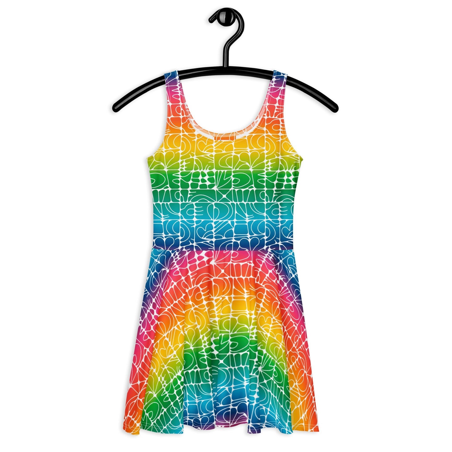 STONE SPIRIT rainbow white - Skater Dress - SHALMIAK