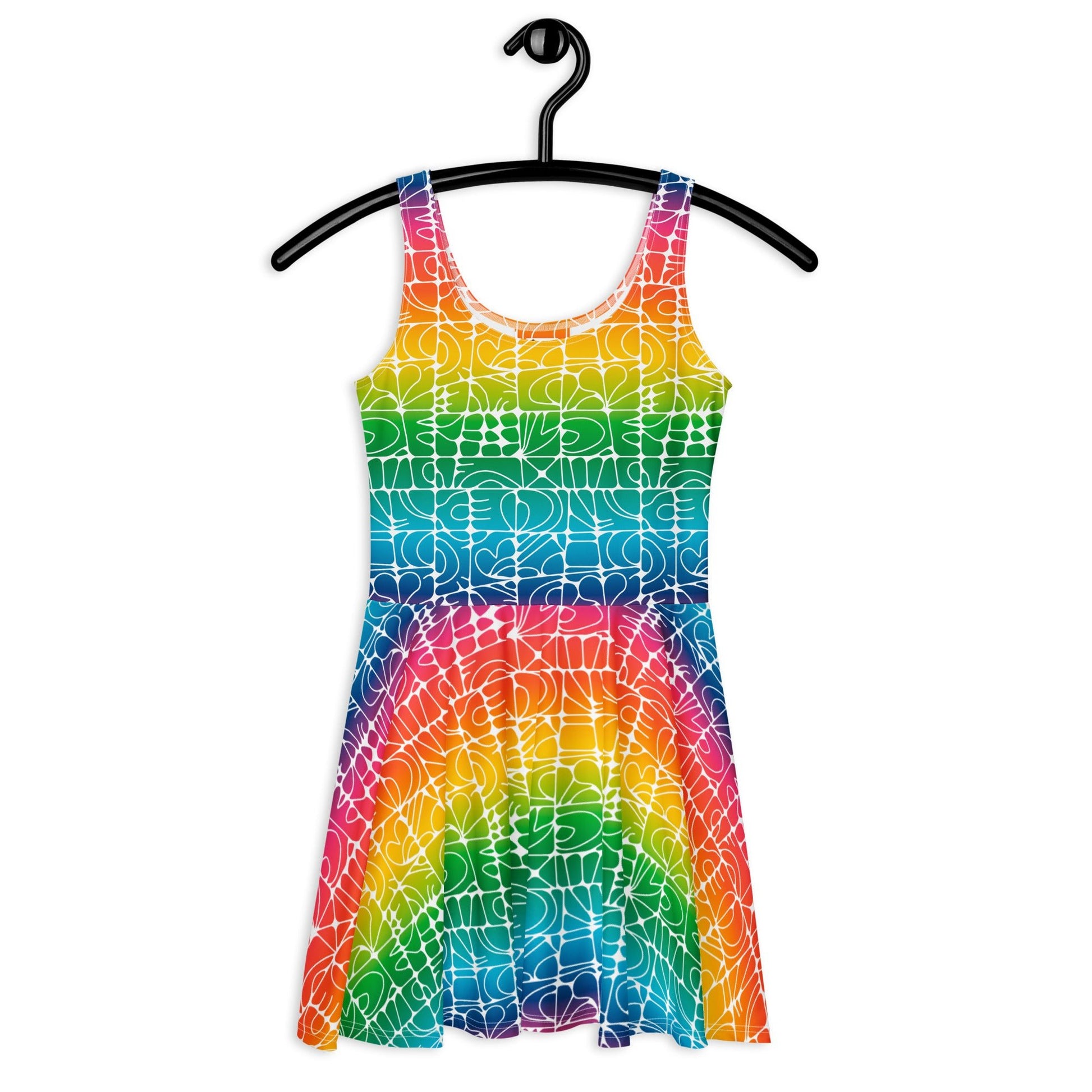 STONE SPIRIT rainbow white - Skater Dress - SHALMIAK