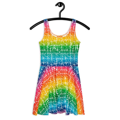 STONE SPIRIT rainbow white - Skater Dress - SHALMIAK