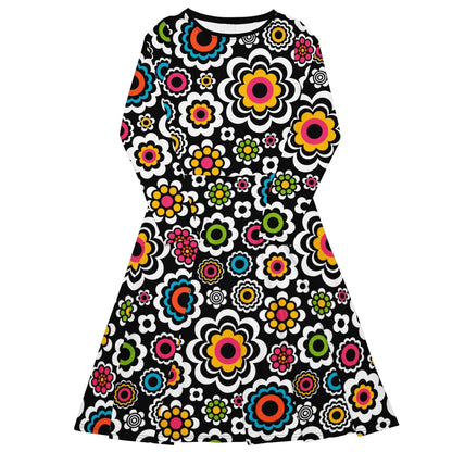 SUGAR BLOOM - Midi Dress With Pockets - SHALMIAK