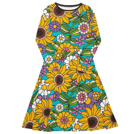 SUNDANCE turquoise - Midi Dress With Pockets - SHALMIAK