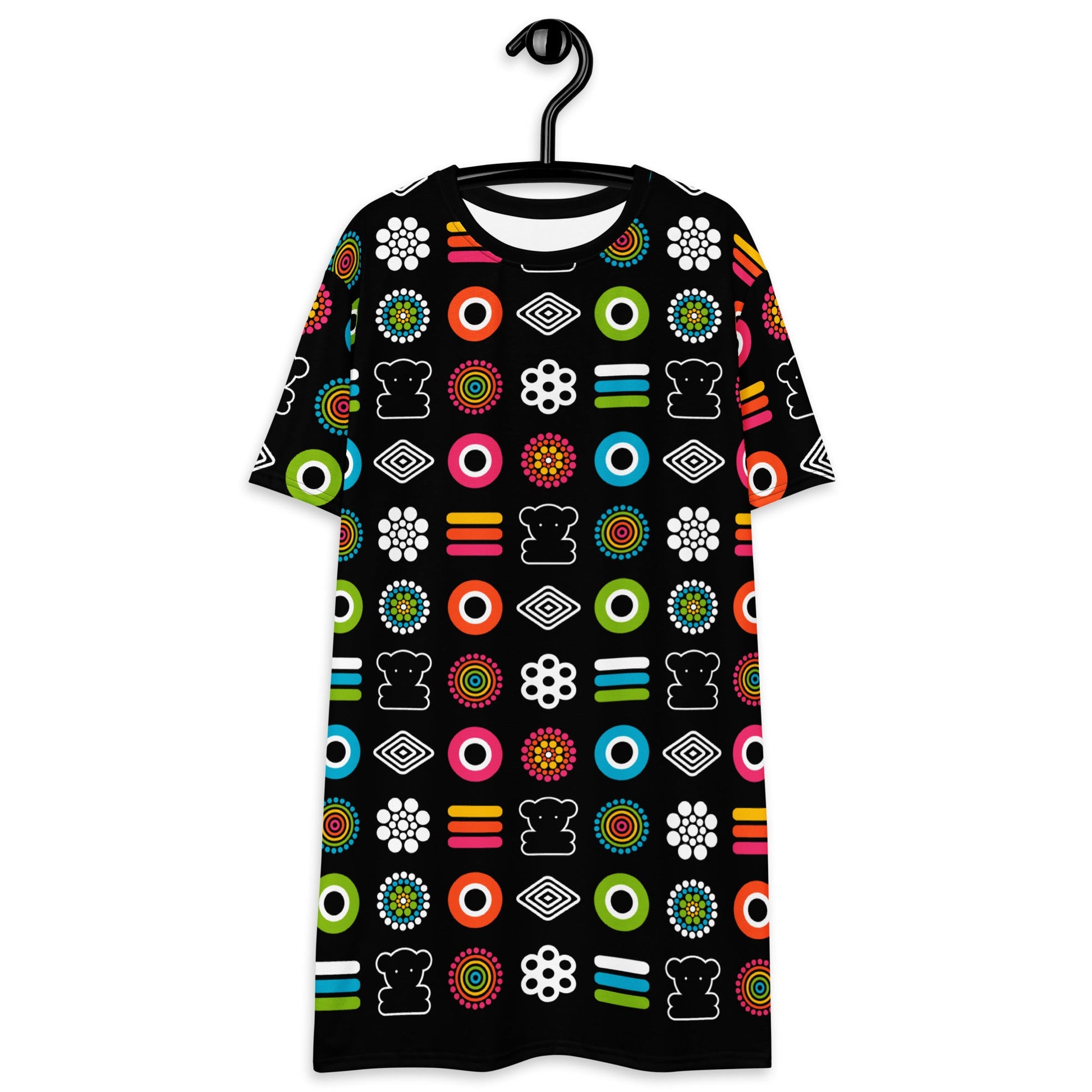 T-Shirt Dress - SWEET CANDY - Colorful Candy Print