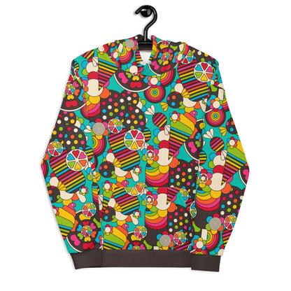 Hoodie - SWEET FREAK mint - Playful sweet treats print 6XL