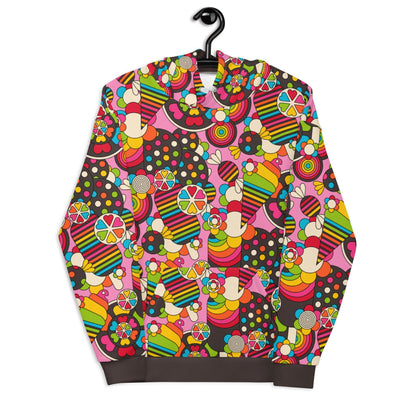 Hoodie - SWEET FREAK pink - Playful sweet treats print 6XL