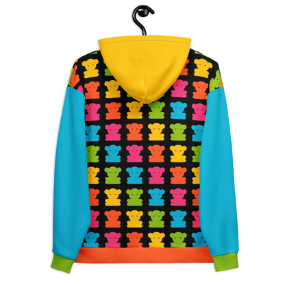 Hoodie - SWEET TEDDY black - Cute teddy bear print