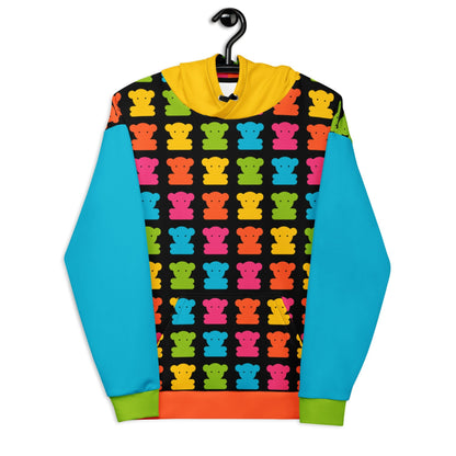 Hoodie - SWEET TEDDY black - Cute teddy bear print 6XL