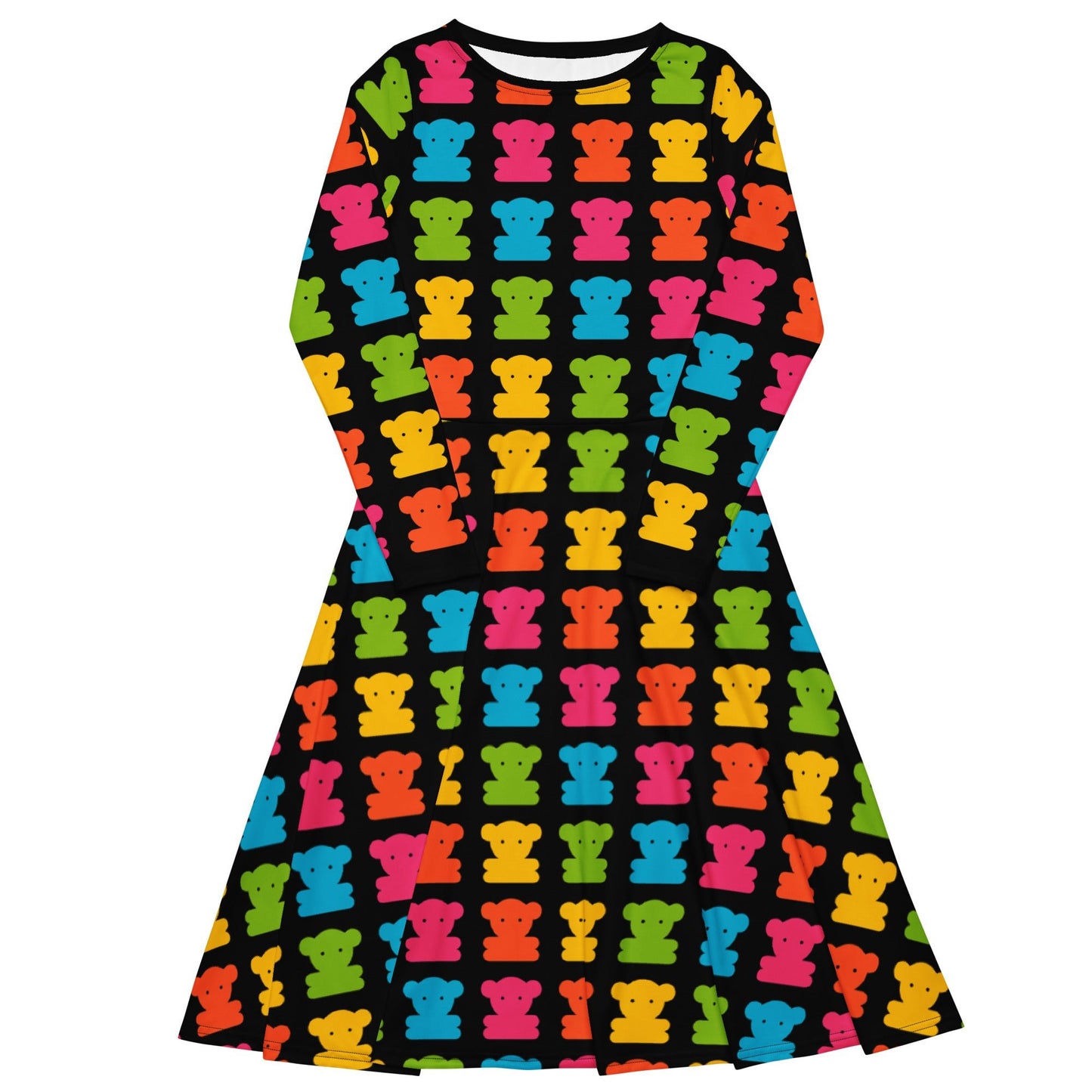 SWEET TEDDY happy black - Midi Dress With Pockets - SHALMIAK