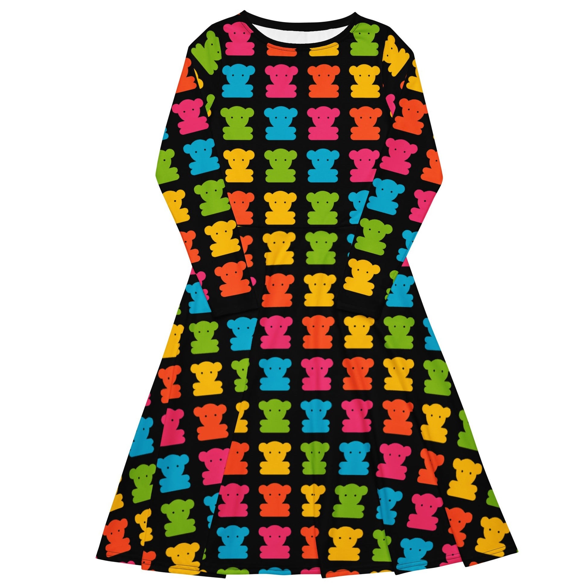 SWEET TEDDY happy black - Midi Dress With Pockets - SHALMIAK
