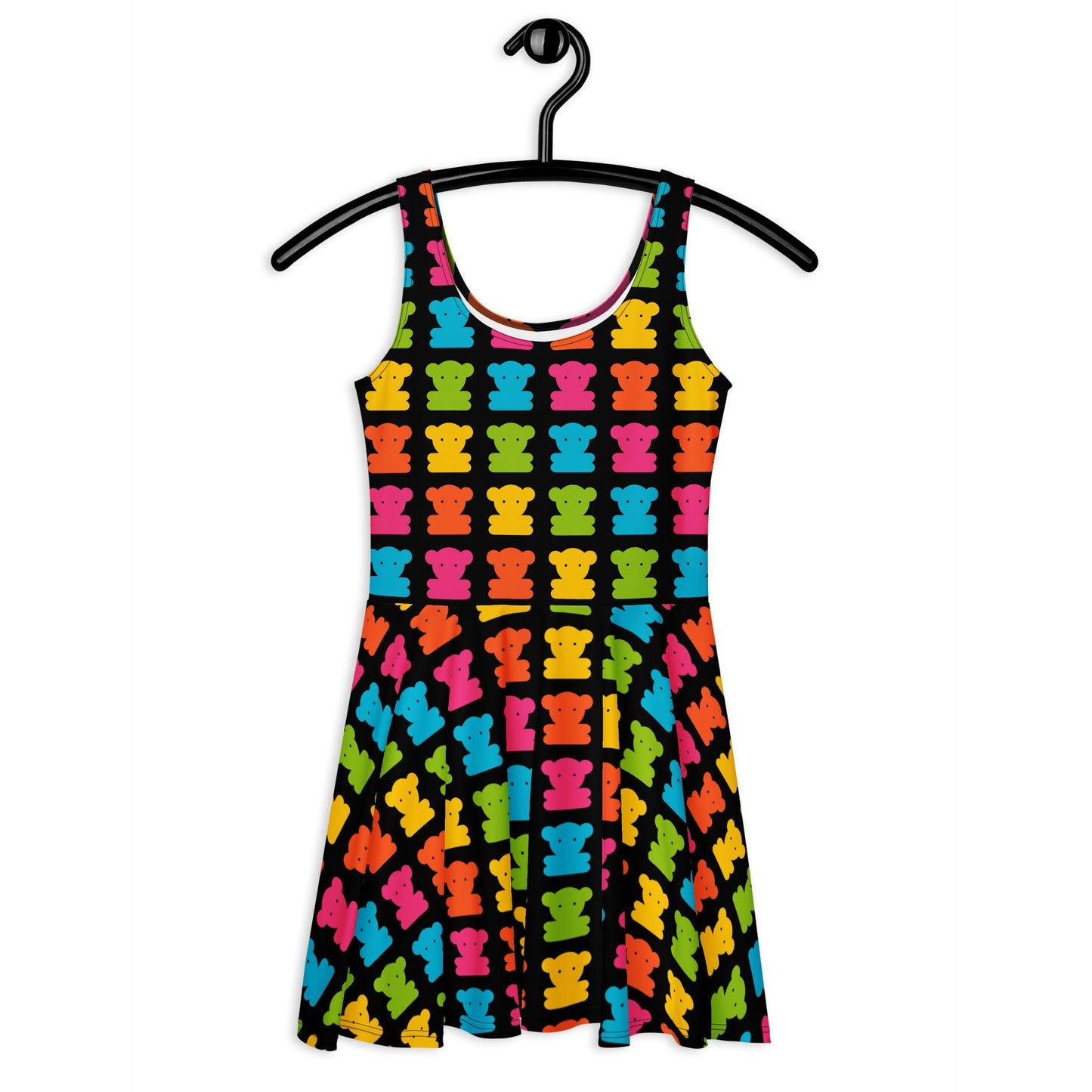 SWEET TEDDY happy black - Skater Dress - SHALMIAK