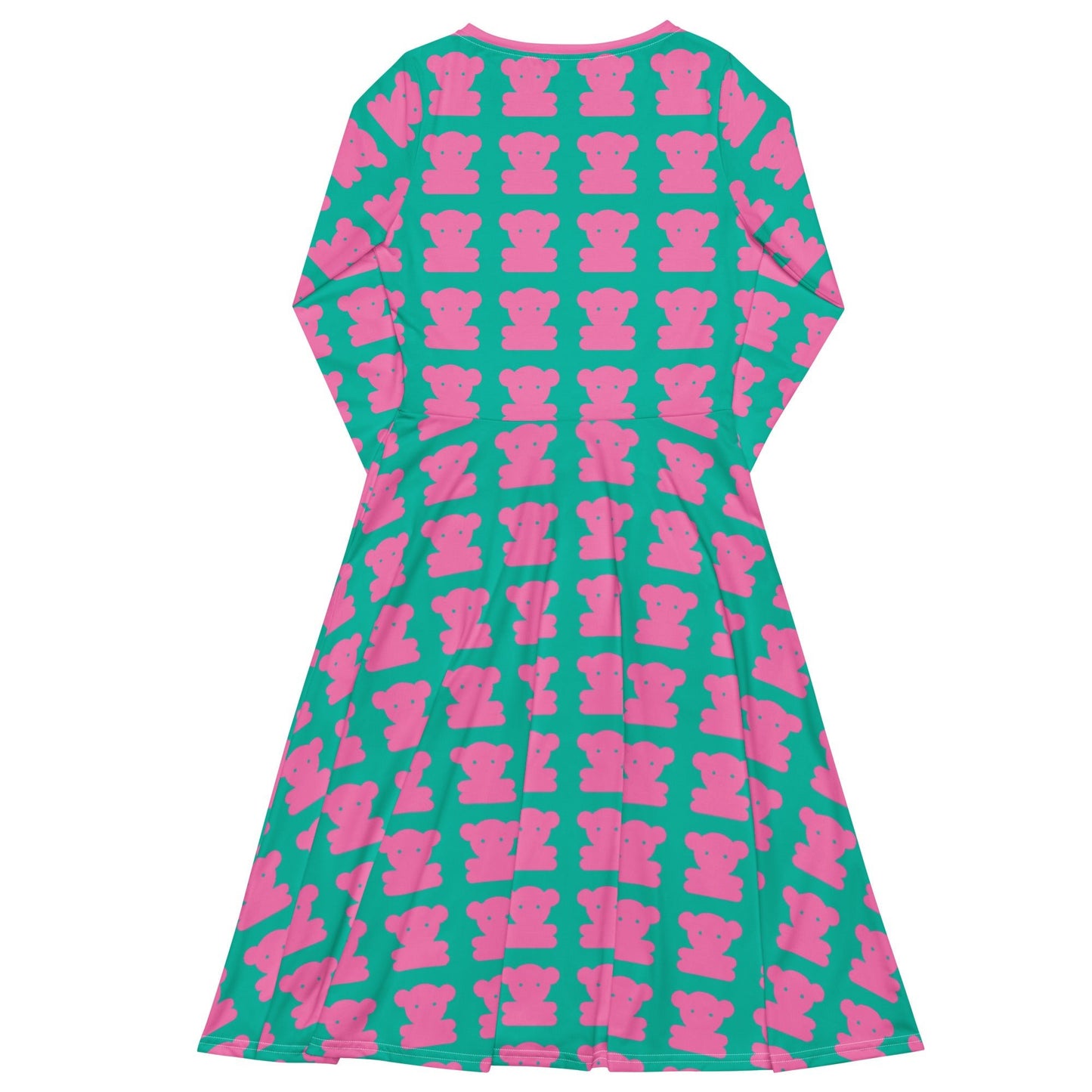 SWEET TEDDY pink mint - Midi Dress With Pockets - SHALMIAK