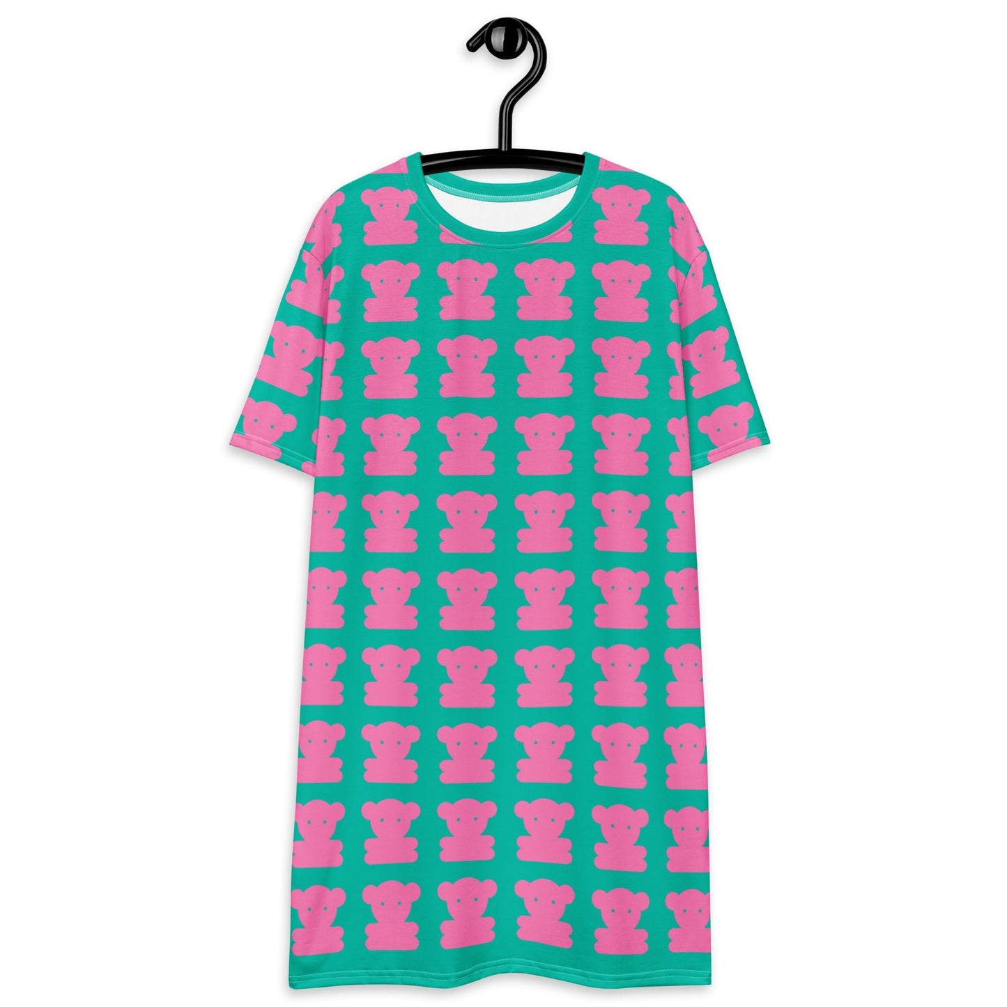 SWEET TEDDY pink mint - T-Shirt Dress - SHALMIAK